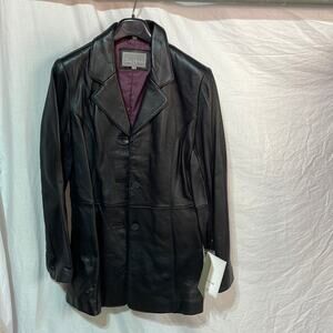 Juliet Michelle by Adler M 3/4 super soft black leather lined jacket nwt